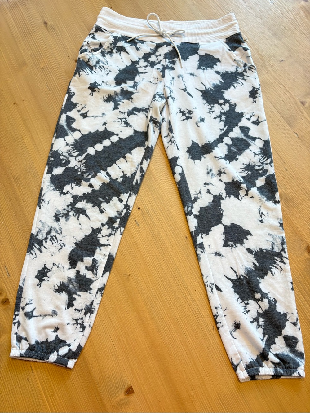 Jessica Simpson Kids Tie-Dye Joggers - White & Gray